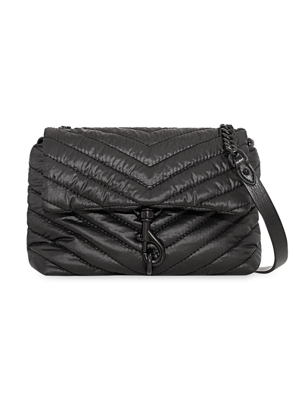 Rebecca Minkoff Black Quilted Chain-Strap Crossbody - Picture 2 of 2